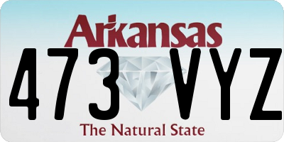 AR license plate 473VYZ