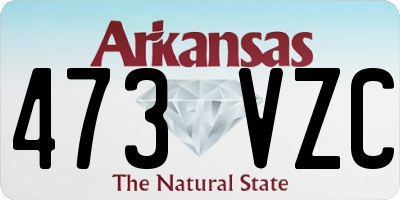 AR license plate 473VZC