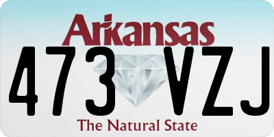 AR license plate 473VZJ