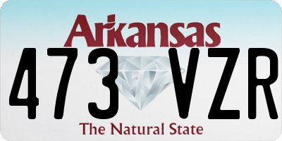 AR license plate 473VZR