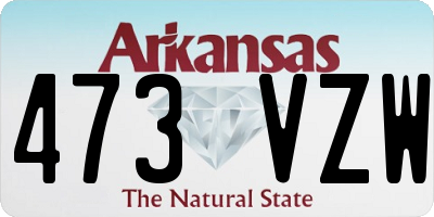 AR license plate 473VZW