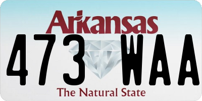 AR license plate 473WAA