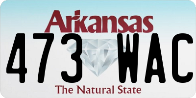 AR license plate 473WAC