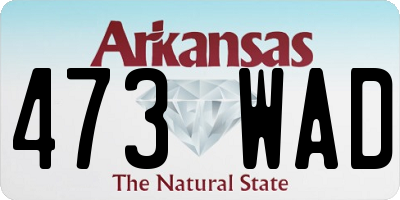 AR license plate 473WAD