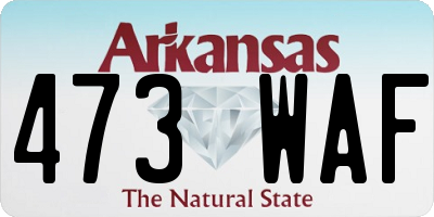 AR license plate 473WAF