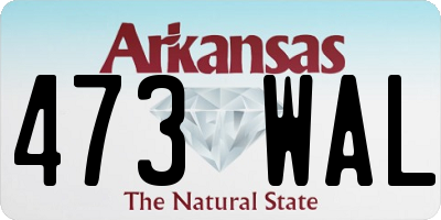 AR license plate 473WAL
