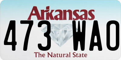 AR license plate 473WAO