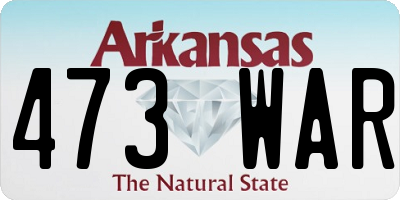 AR license plate 473WAR