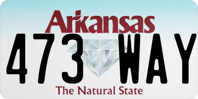 AR license plate 473WAY