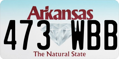 AR license plate 473WBB