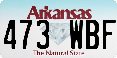 AR license plate 473WBF