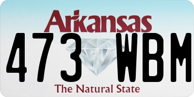 AR license plate 473WBM