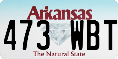 AR license plate 473WBT