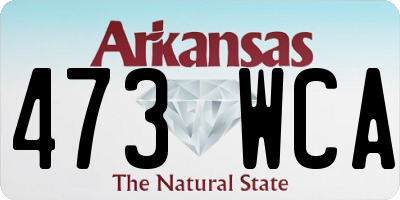 AR license plate 473WCA