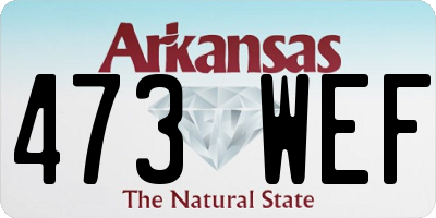 AR license plate 473WEF
