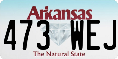 AR license plate 473WEJ