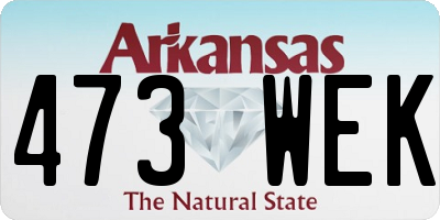 AR license plate 473WEK