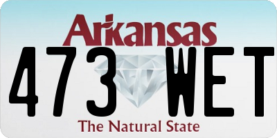 AR license plate 473WET