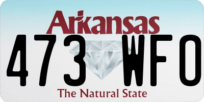 AR license plate 473WFO