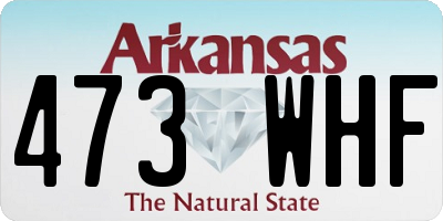 AR license plate 473WHF