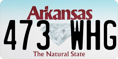 AR license plate 473WHG