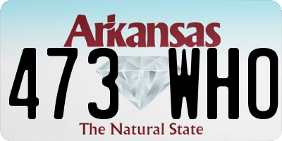 AR license plate 473WHO