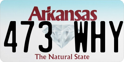 AR license plate 473WHY