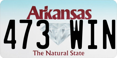 AR license plate 473WIN