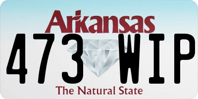 AR license plate 473WIP