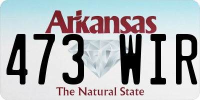 AR license plate 473WIR