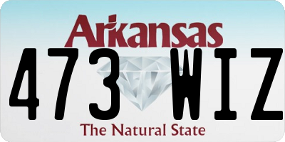 AR license plate 473WIZ