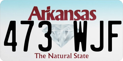 AR license plate 473WJF