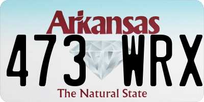 AR license plate 473WRX