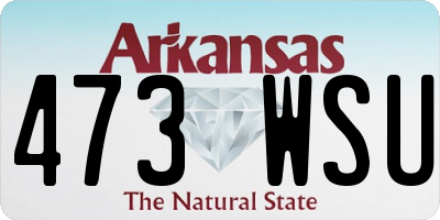 AR license plate 473WSU