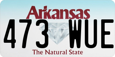 AR license plate 473WUE
