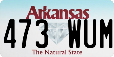 AR license plate 473WUM