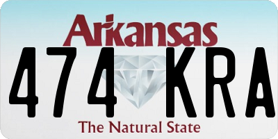 AR license plate 474KRA