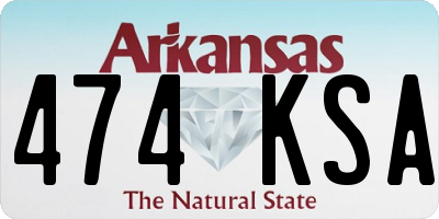 AR license plate 474KSA