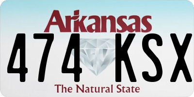 AR license plate 474KSX