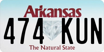 AR license plate 474KUN