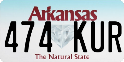 AR license plate 474KUR