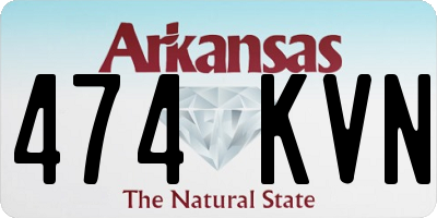 AR license plate 474KVN