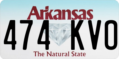 AR license plate 474KVO