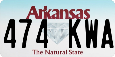 AR license plate 474KWA