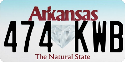 AR license plate 474KWB