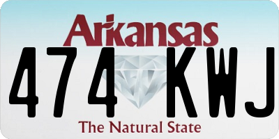 AR license plate 474KWJ
