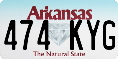 AR license plate 474KYG