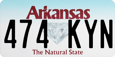 AR license plate 474KYN