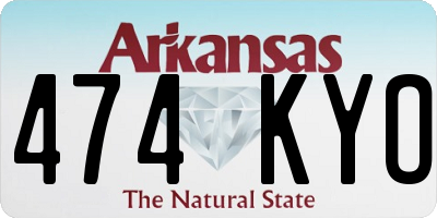 AR license plate 474KYO