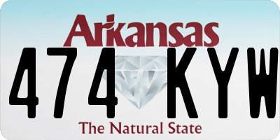 AR license plate 474KYW